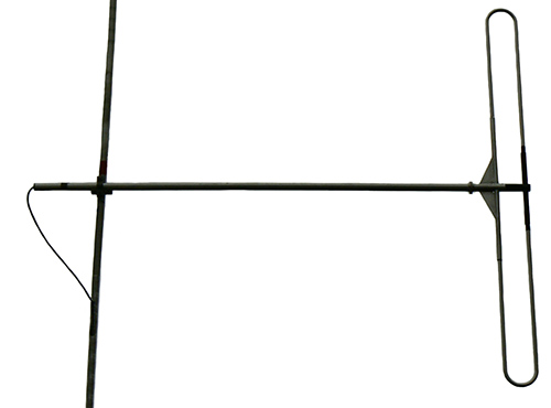 VHF broadband sidemount dipole, aluminium, 45-50MHz, 250W, N-type female, 0dBd – 3.0m